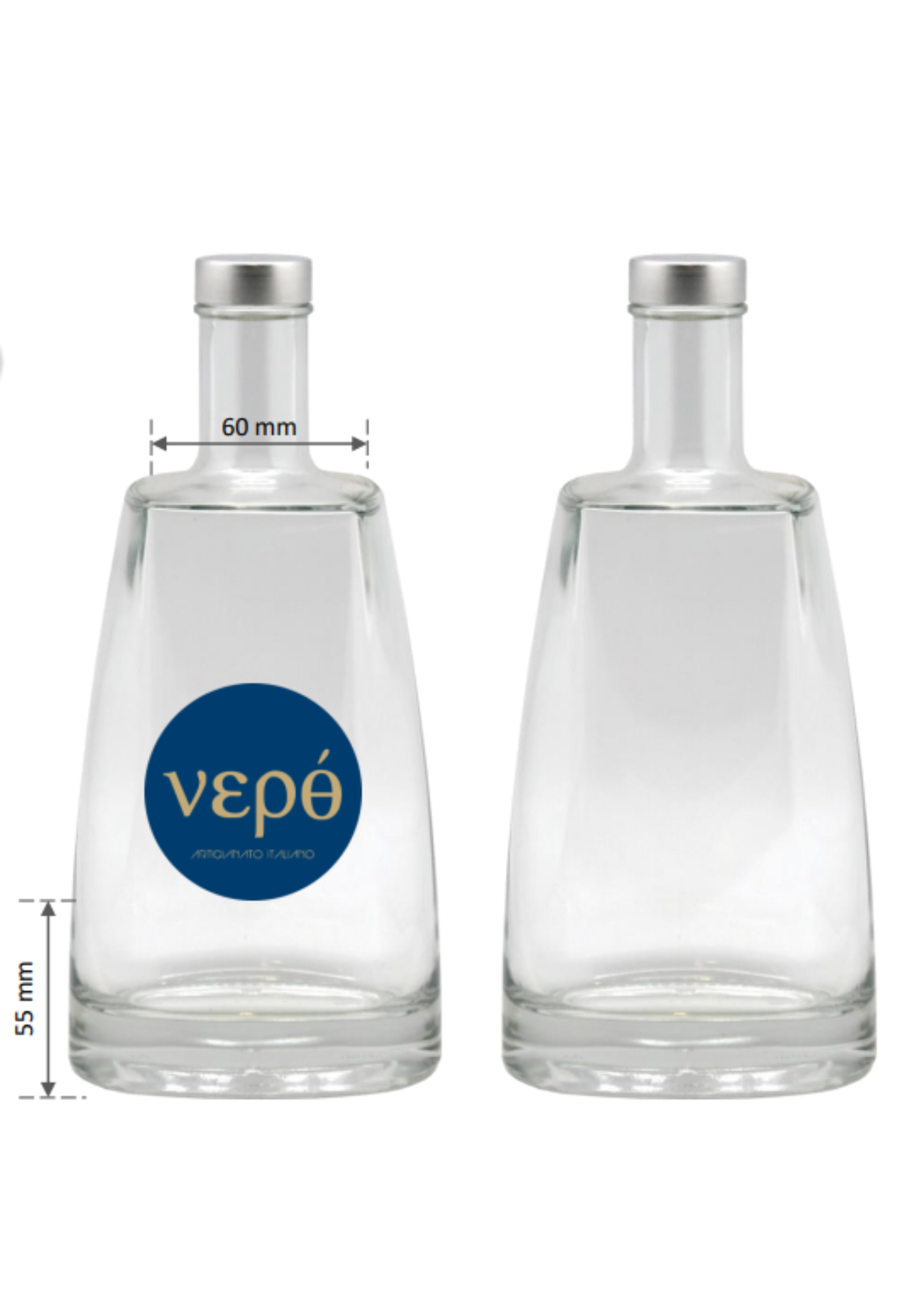 Bottiglie in vetro VEPÒ – Personalizzabili e serigrafate per ristoranti e hotel | Design italiano